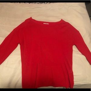 Red long sleeve sweater